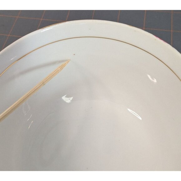 Noritake Azalea Porcelain cranberry Bowl Japan 5" Discontinued Floral Design - Picture 5 of 10